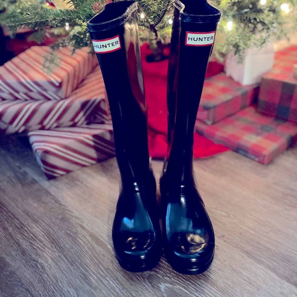 Hunter Rain Boots - Tall Black Gloss